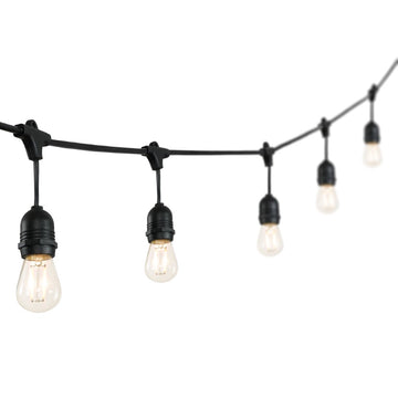 Indoor/Outdoor 48 ft. Rustic Industrial LED S14 Edison Bulb String Lights - JONATHAN Y